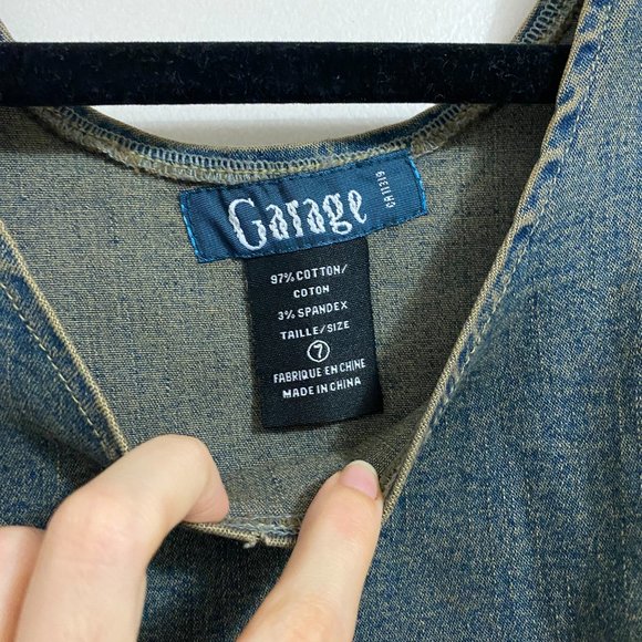 Vintage Y2K Embroidered Denim Top - Picture 3 of 3